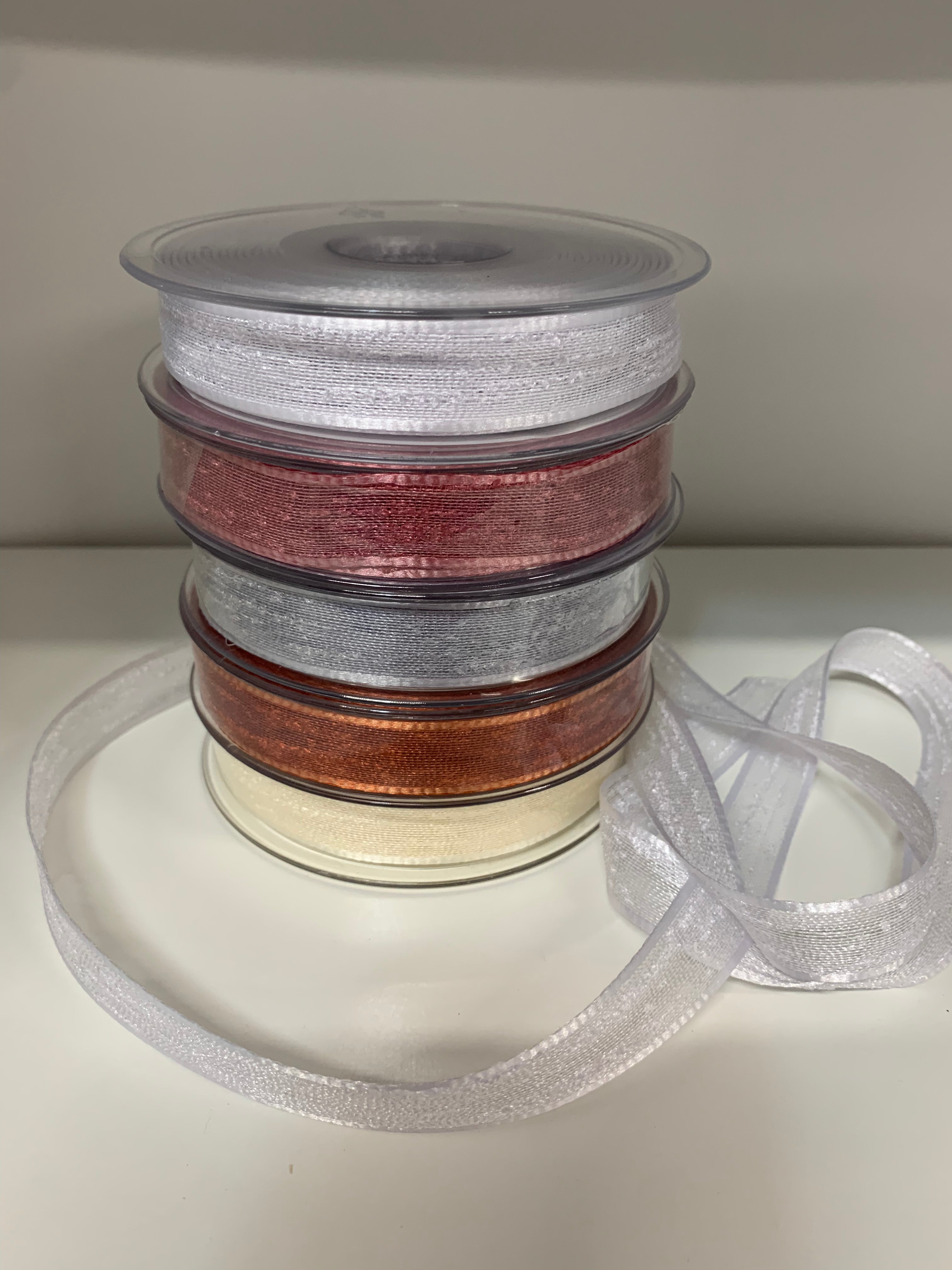 16mm Sheer Berisfolds Ribbon - Various Colours