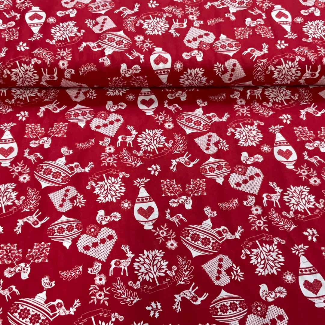 Christmas Red Nordic Decorations Cotton