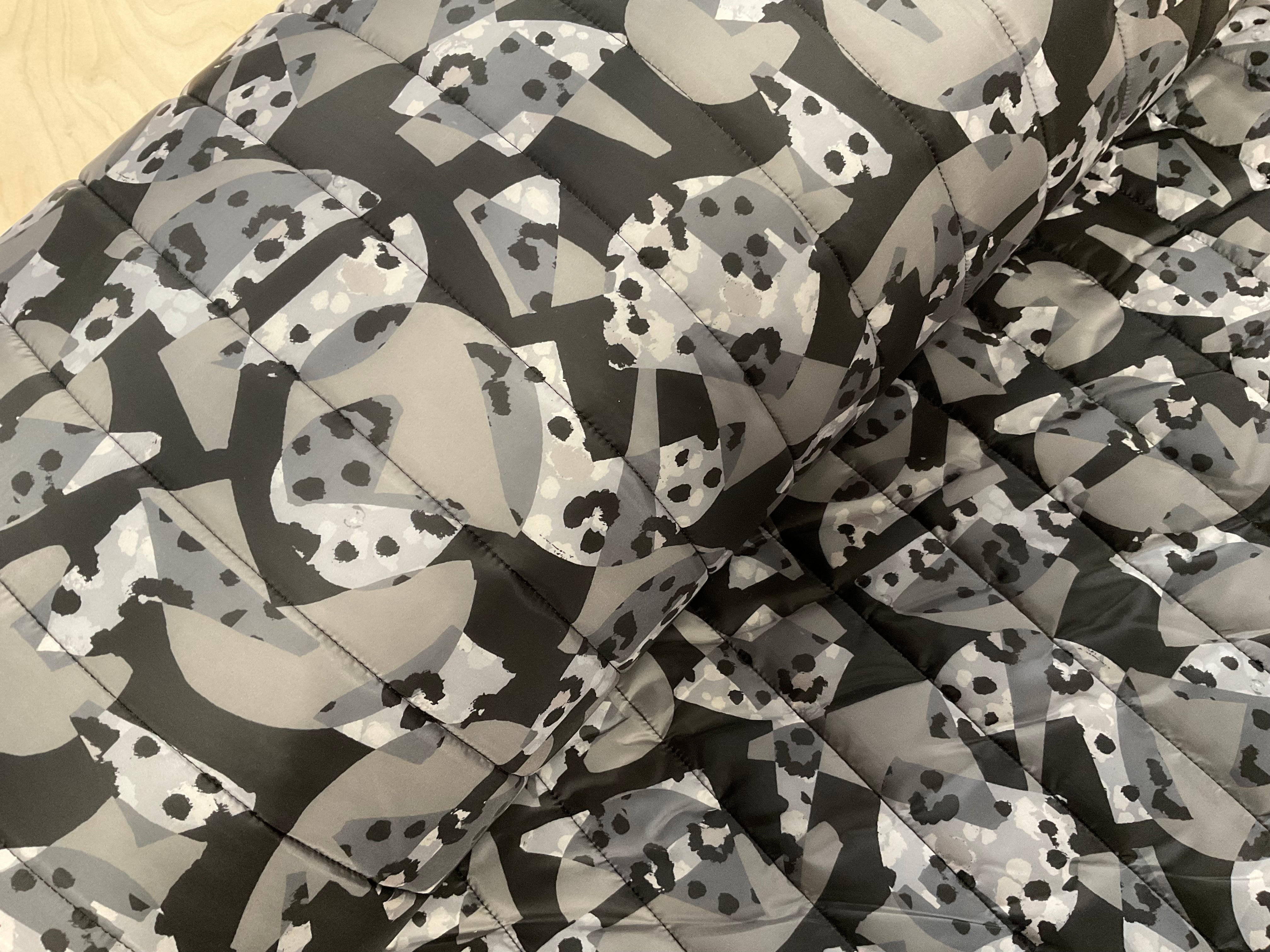 Black and Grey Abstract Quilted Fabric