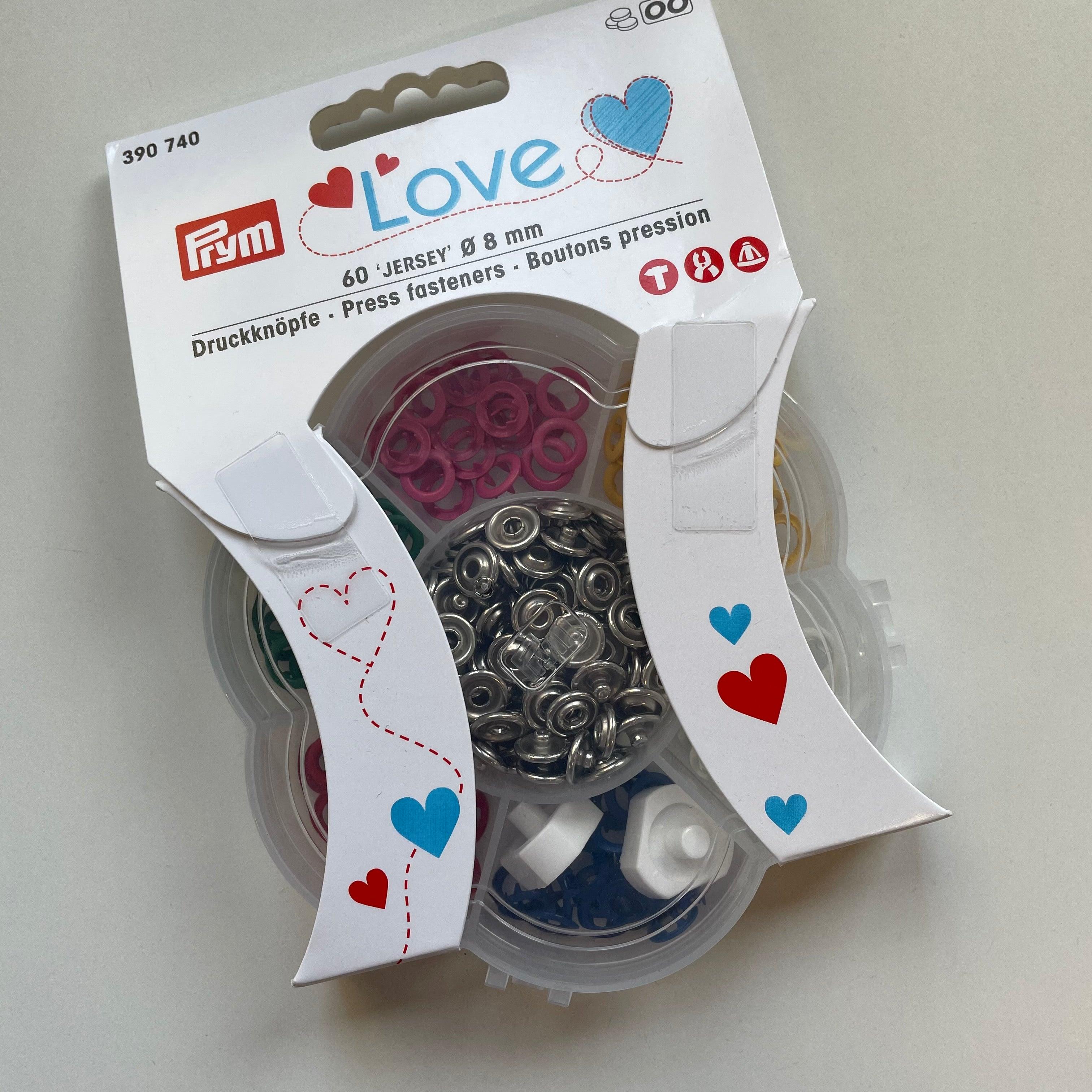 Metal Snap fasteners jersey, prym love, 8mm, in 6 colours