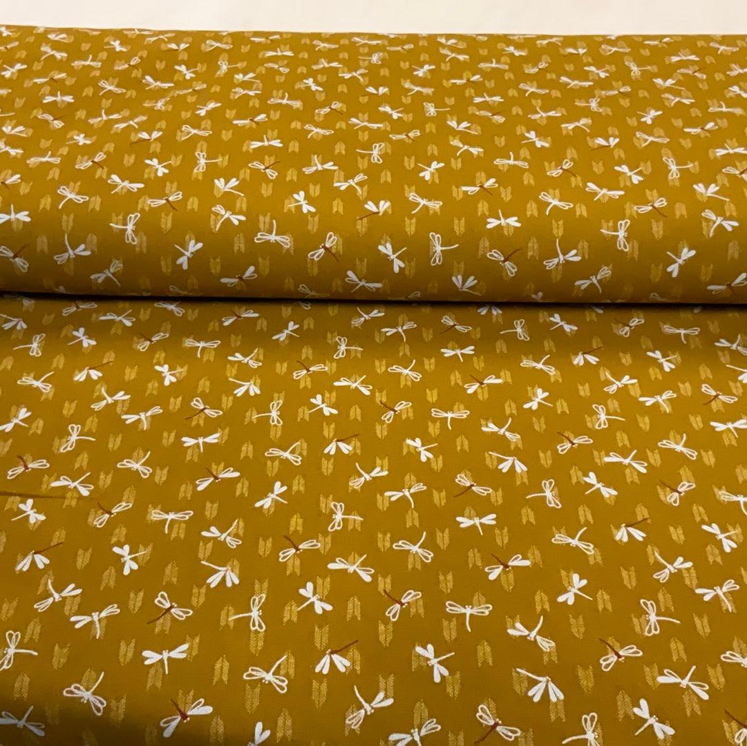 Sevenberry Gold Dragonfly Cotton