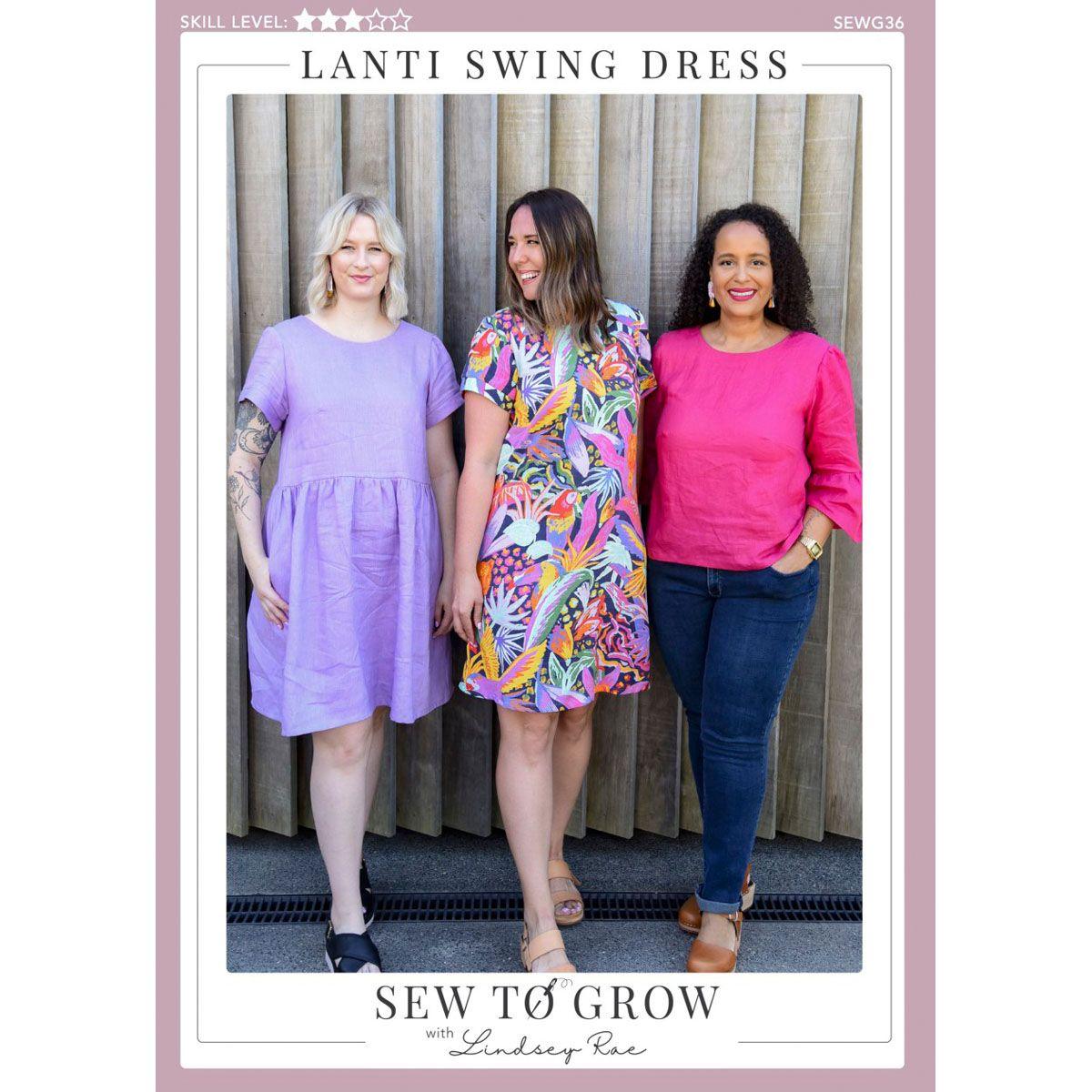 Sew To Grow Lanti Swing Dress and Top Sewing Pattern (Sizes 8 - 22)