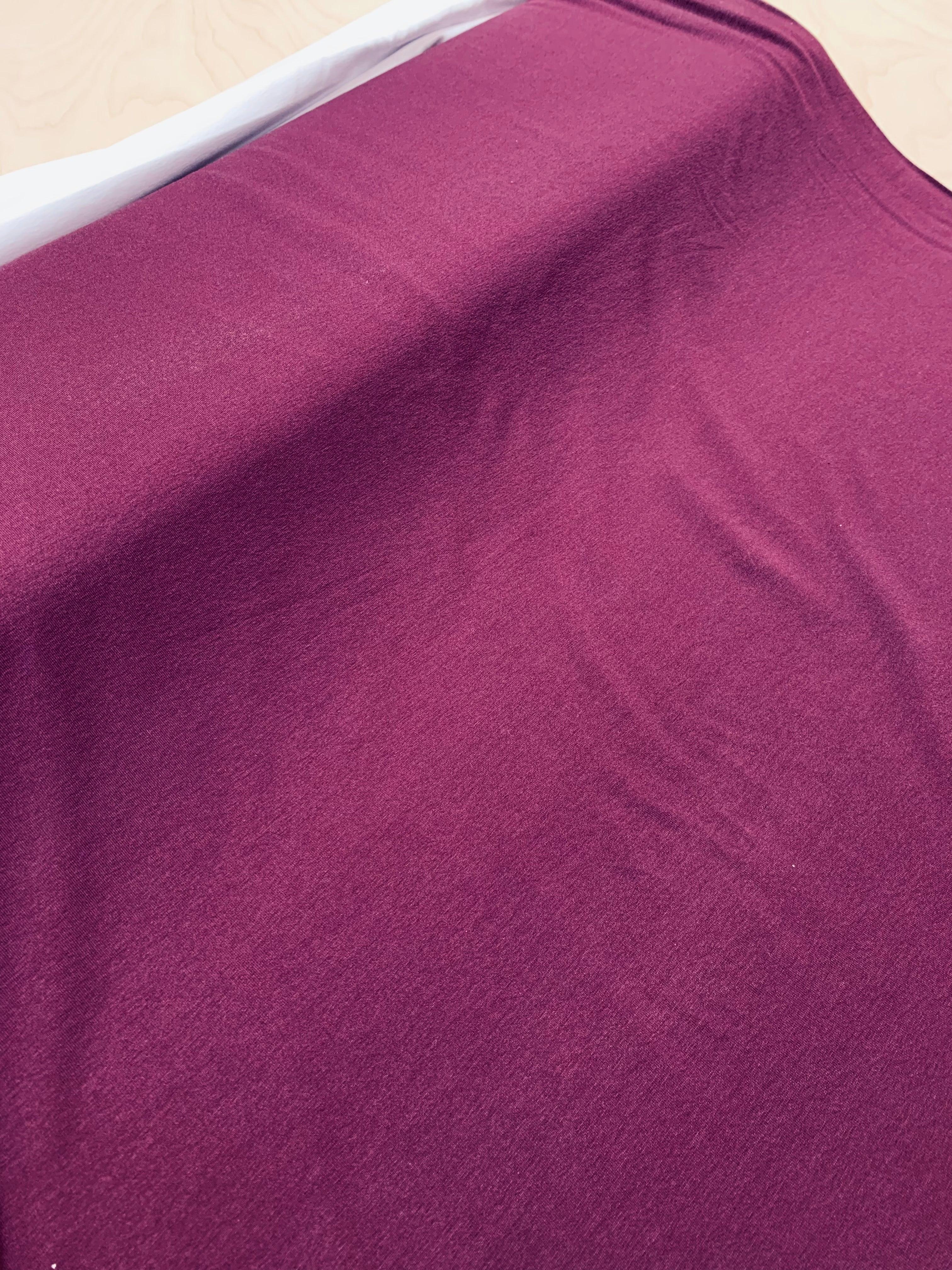 Aubergine Viscose Jersey Fabric