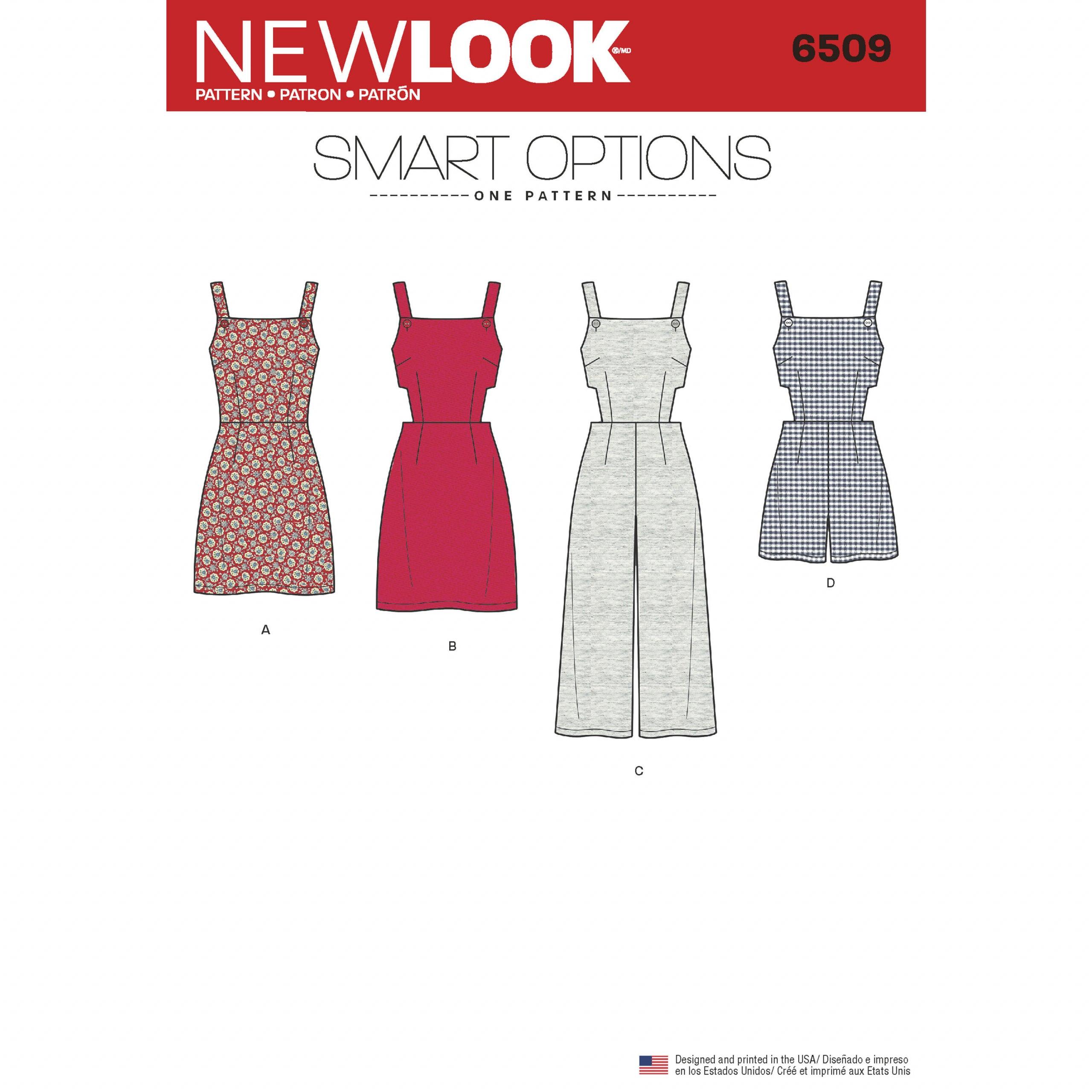 New Look 6509 Romper/Dress with Bodice Variations Sewing Pattern