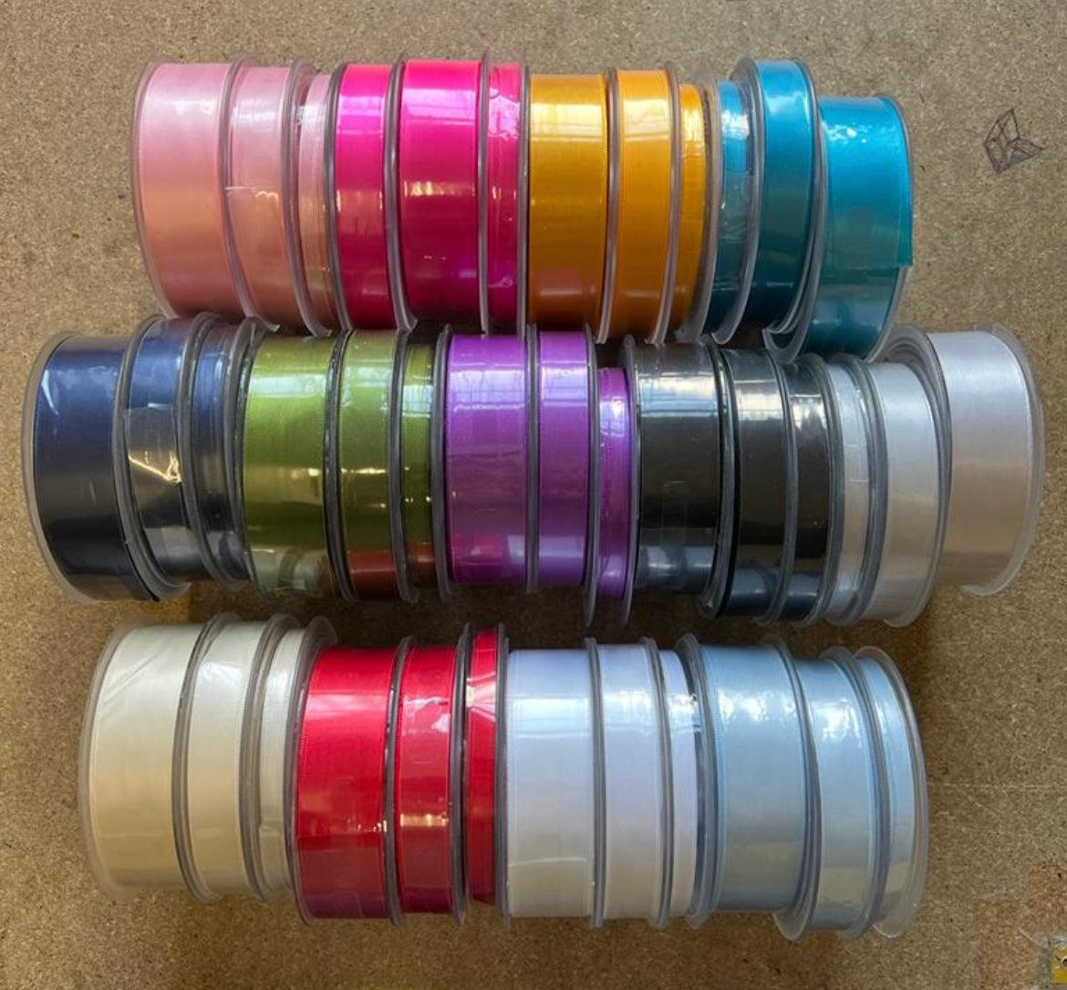 Double Satin Ribbon - various Sizes and colours