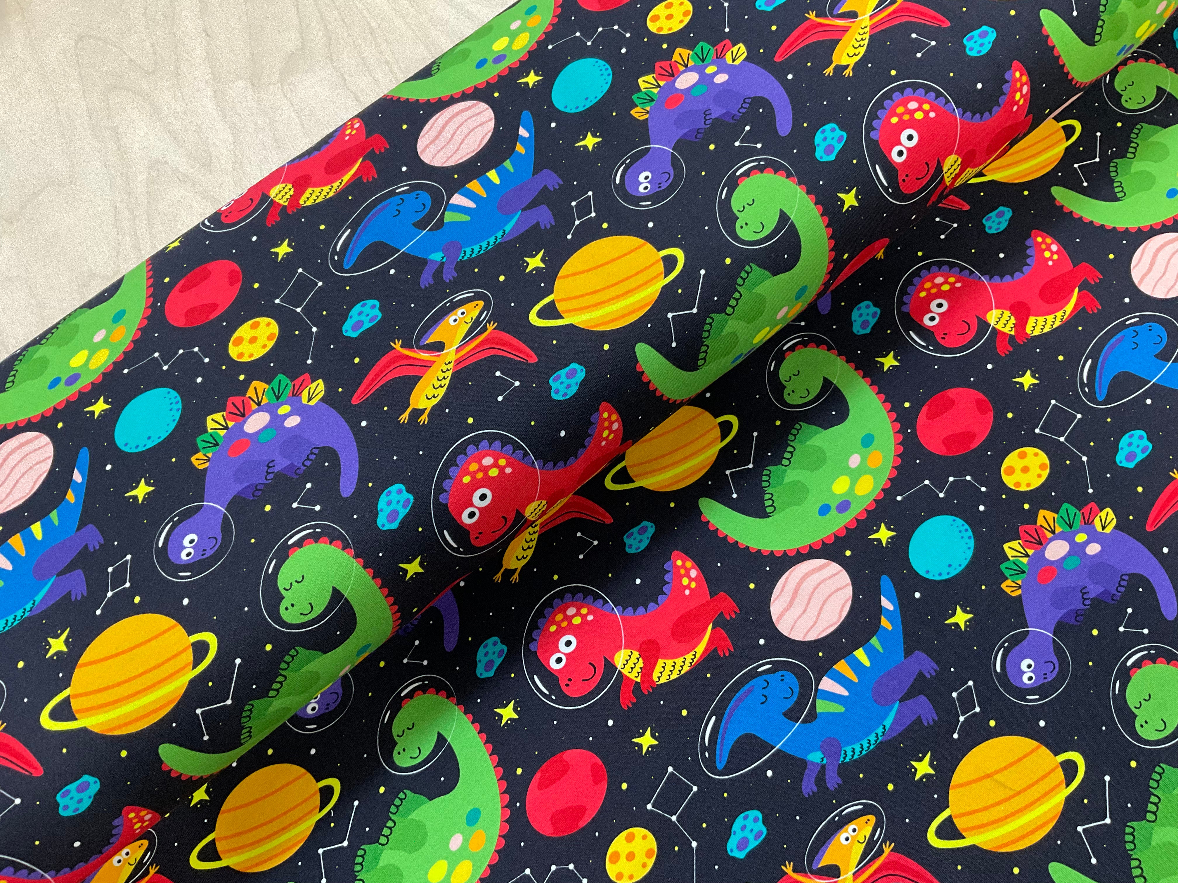Space Dino Cotton Jersey