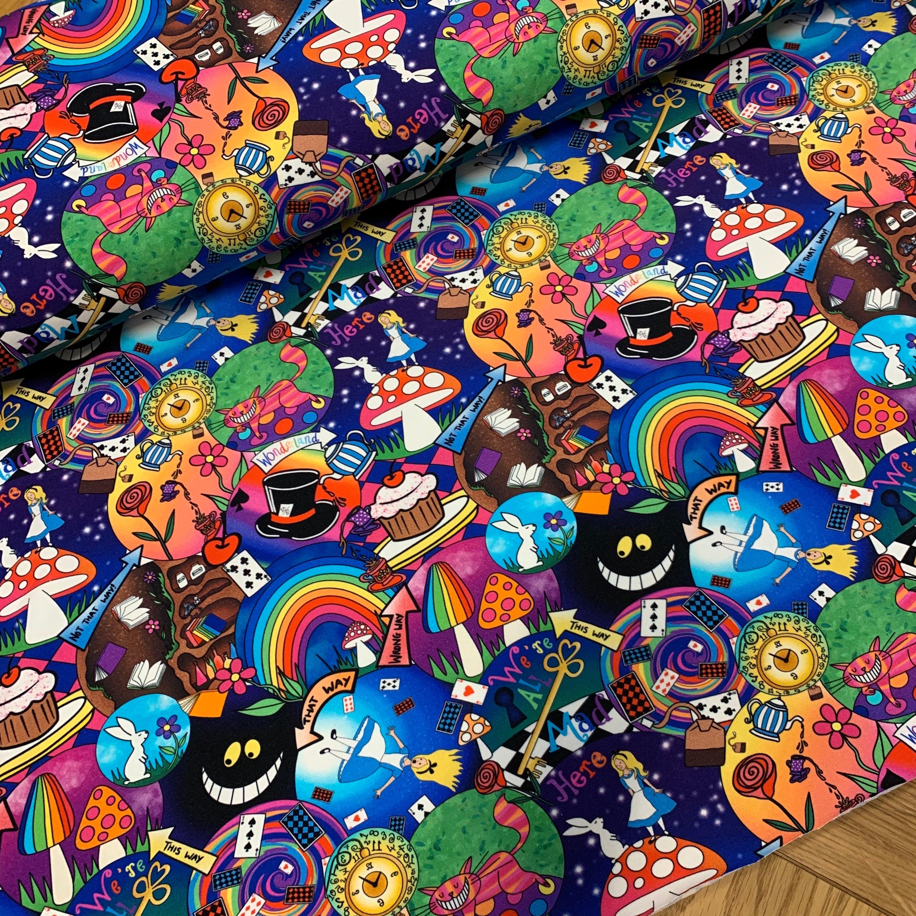 PRE ORDER Wonderland Cotton Jersey Fabric- DUE IN STOCK EARLY MAY