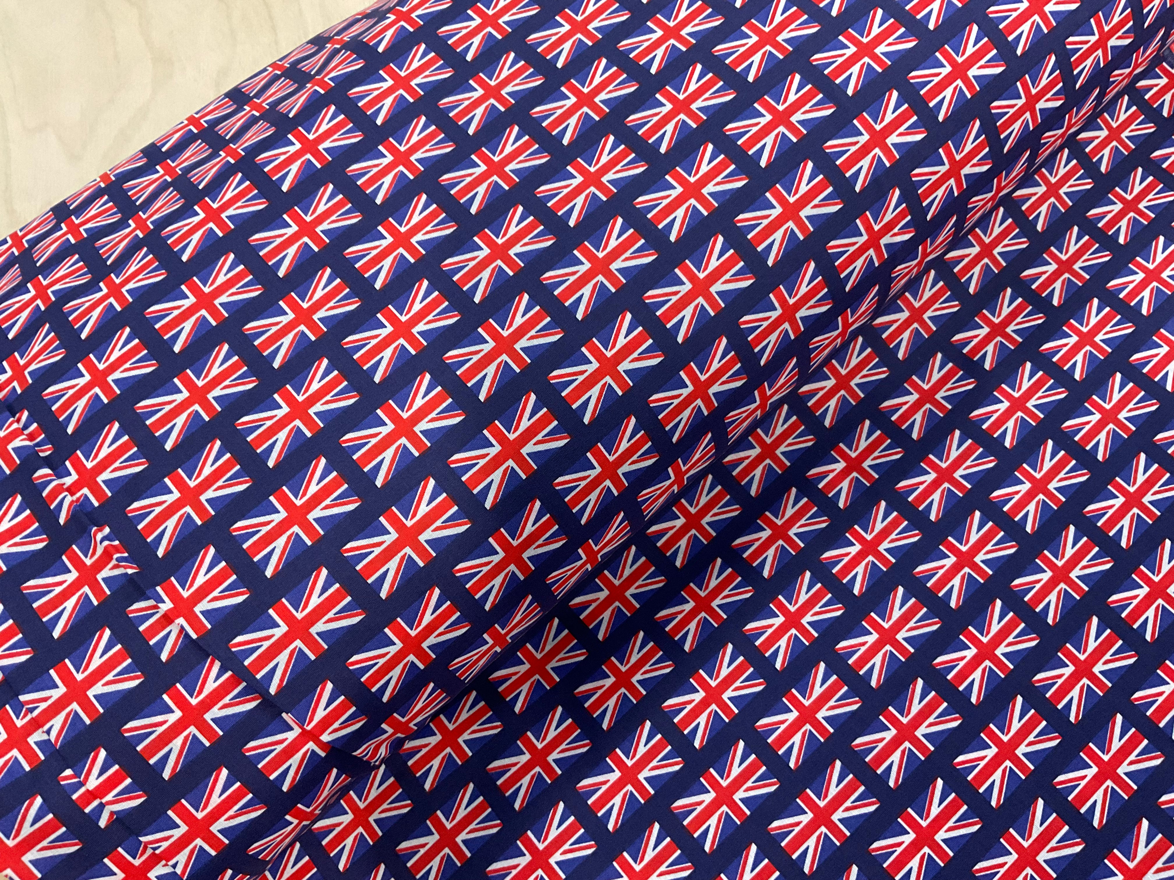 Union Jack Cotton Polyester Blend Fabric