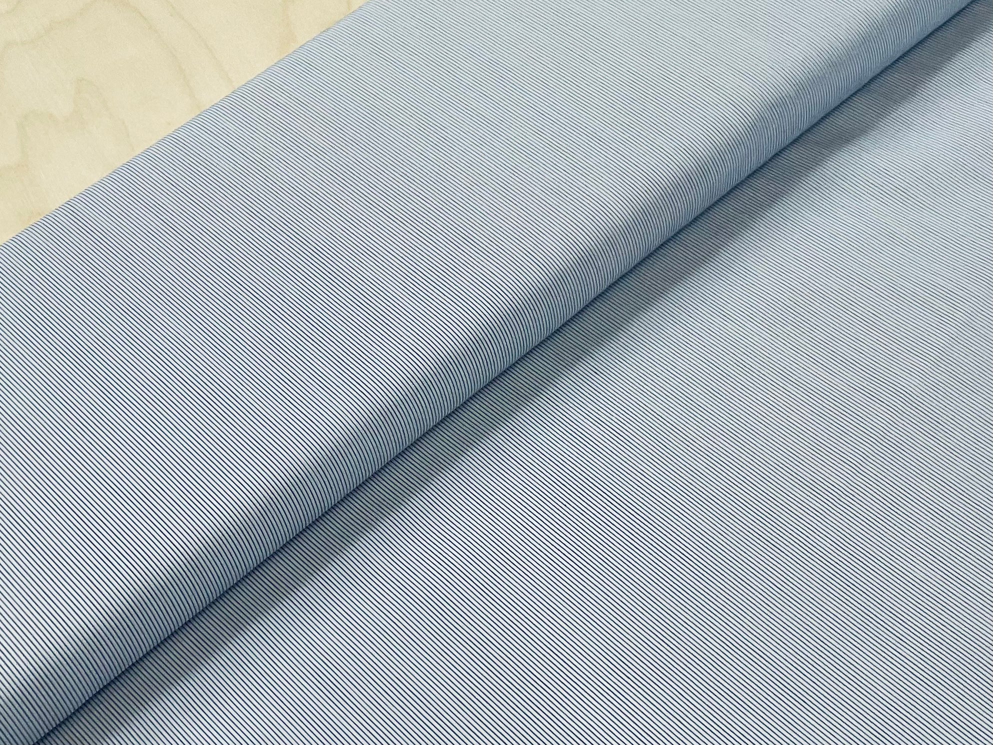 Fine Blue and White Pinstripe 100% Cotton