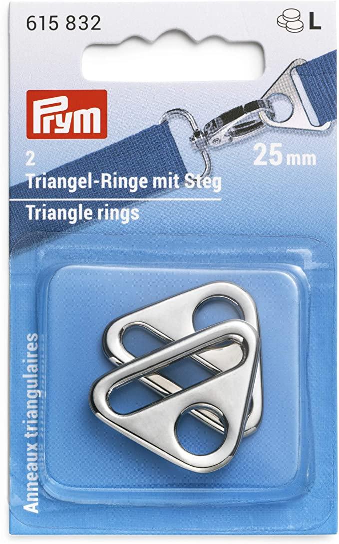 Prym 25mm Triangle Rings Silver