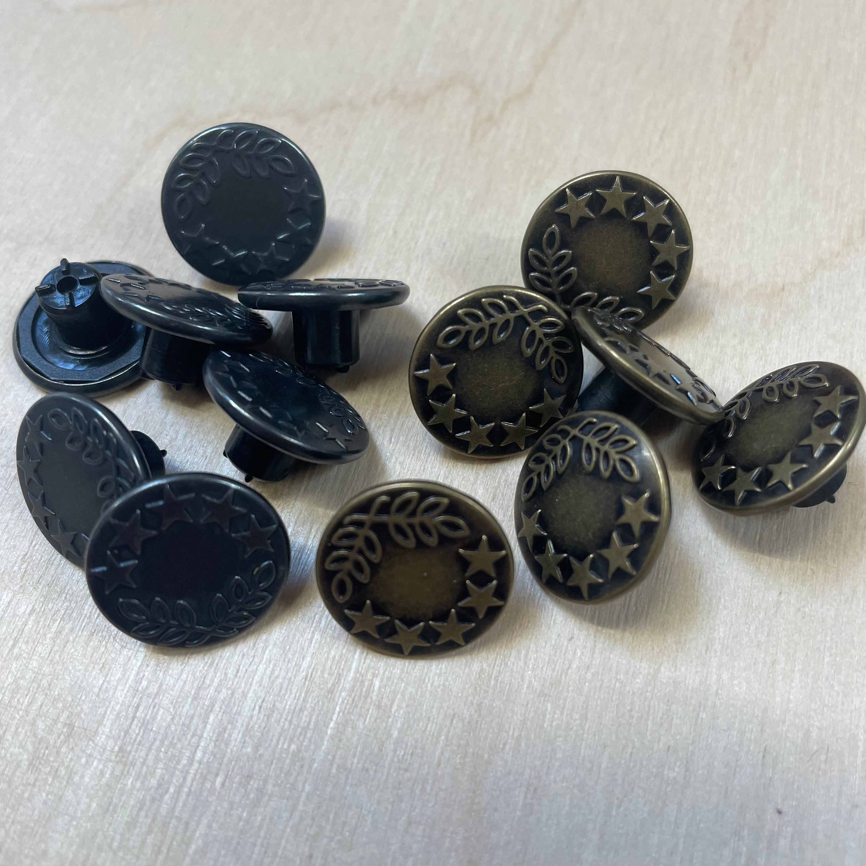 17mm Jeans Buttons