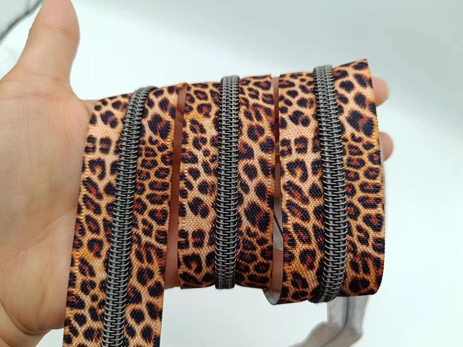 Animal Print Continuous Zipper Tape