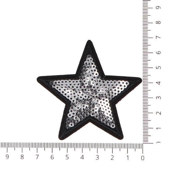 Sparkly star Silver Patch/Appliqué