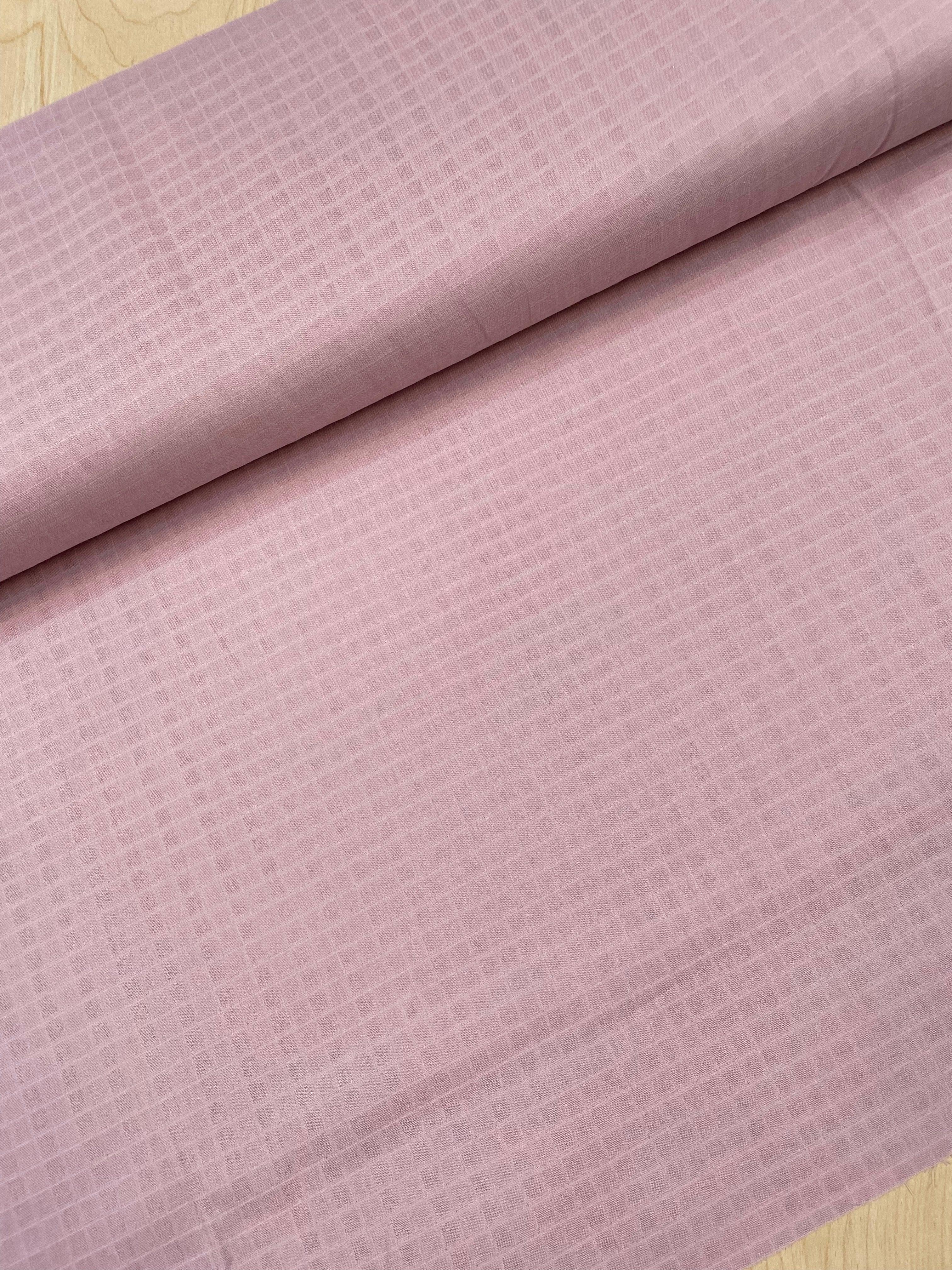 Baby Pink Squares Cotton Muslin / Double Gauze