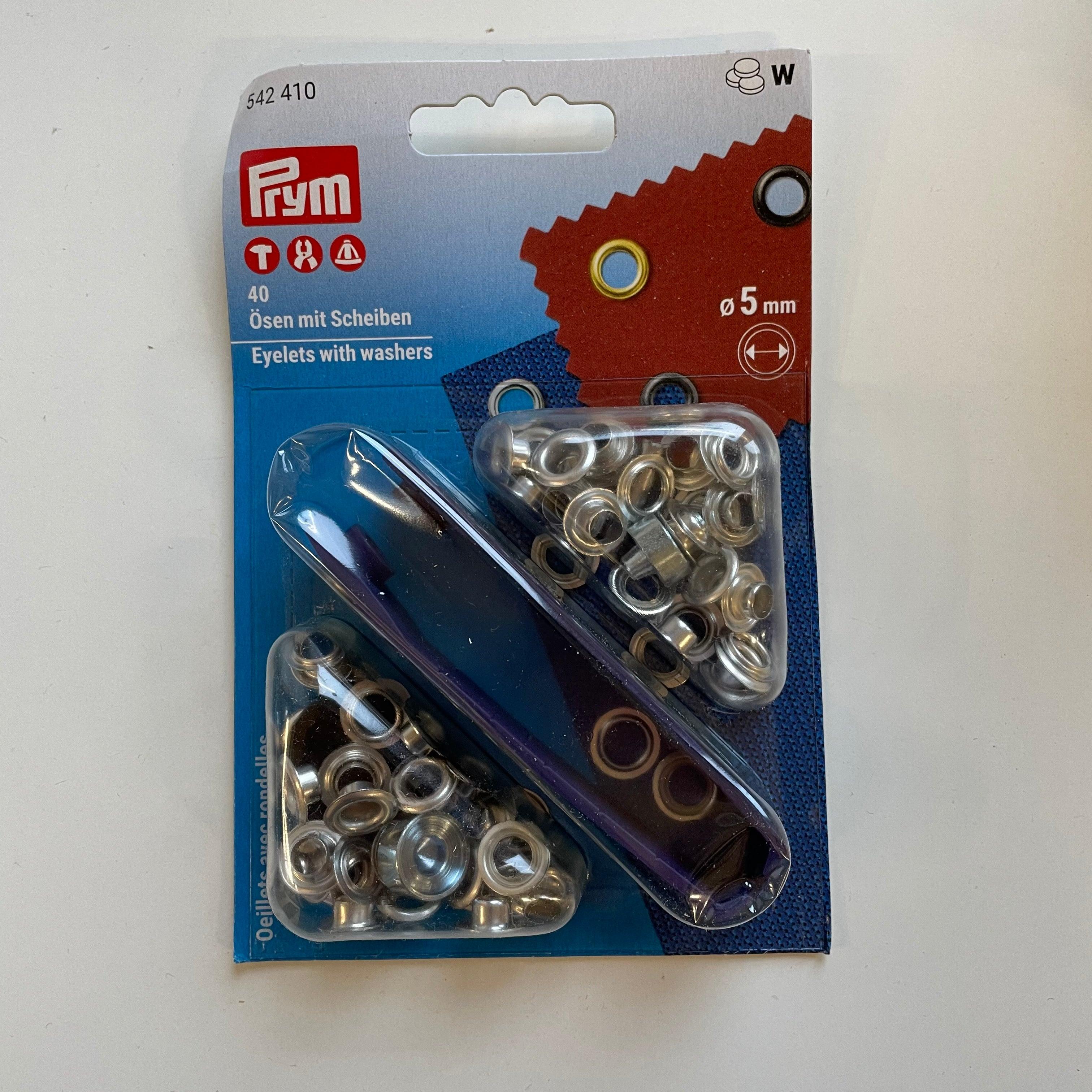Prym Eyelets and washers, 5.0mm, silver-coloured