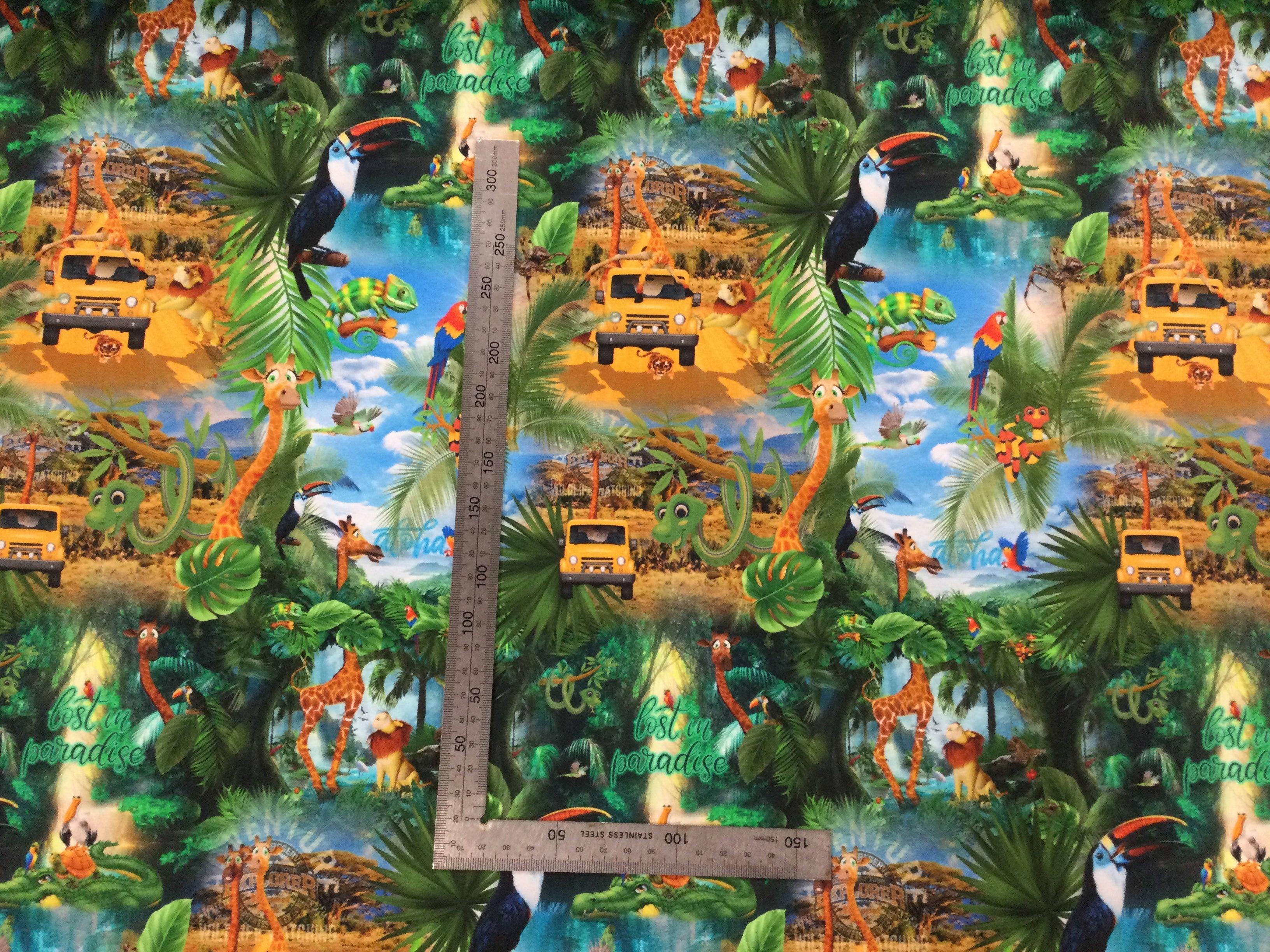 SALE Lost in Paradise Cotton Jersey Fabric