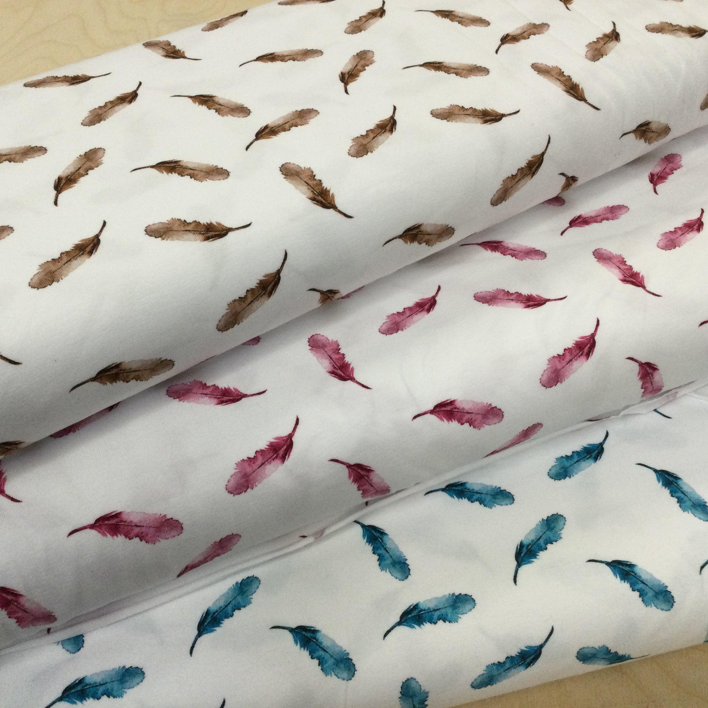 Feathers Organic cotton Jersey Fabric