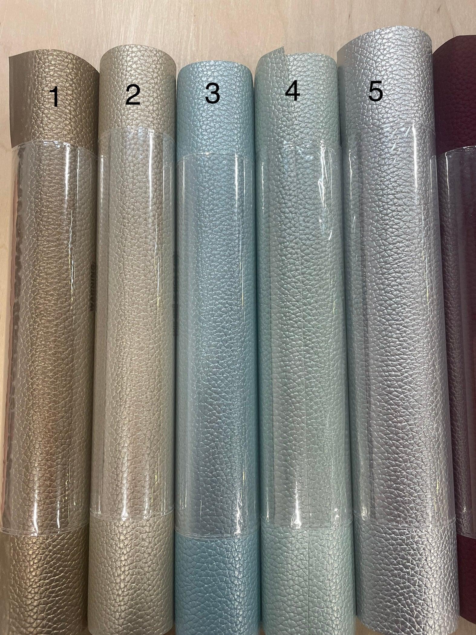 Solid Colour Grain Texture Faux Leather Vinyl