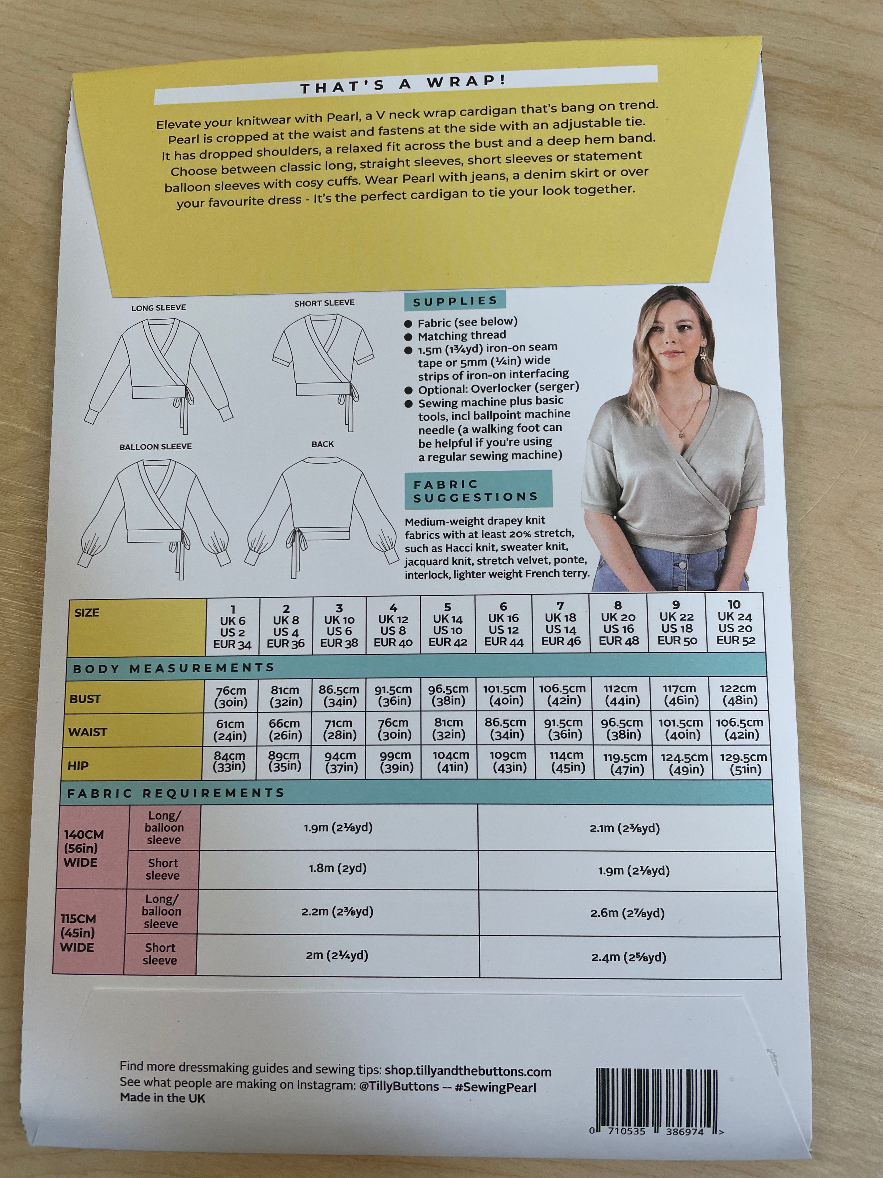 Tilly & The Buttons Pearl Sewing Pattern