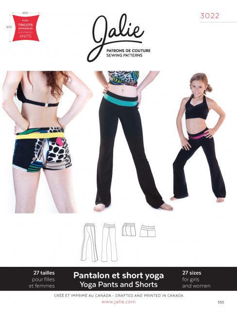 Yoga shorts and Pants JALIE Girls and Women Sewing Pattern