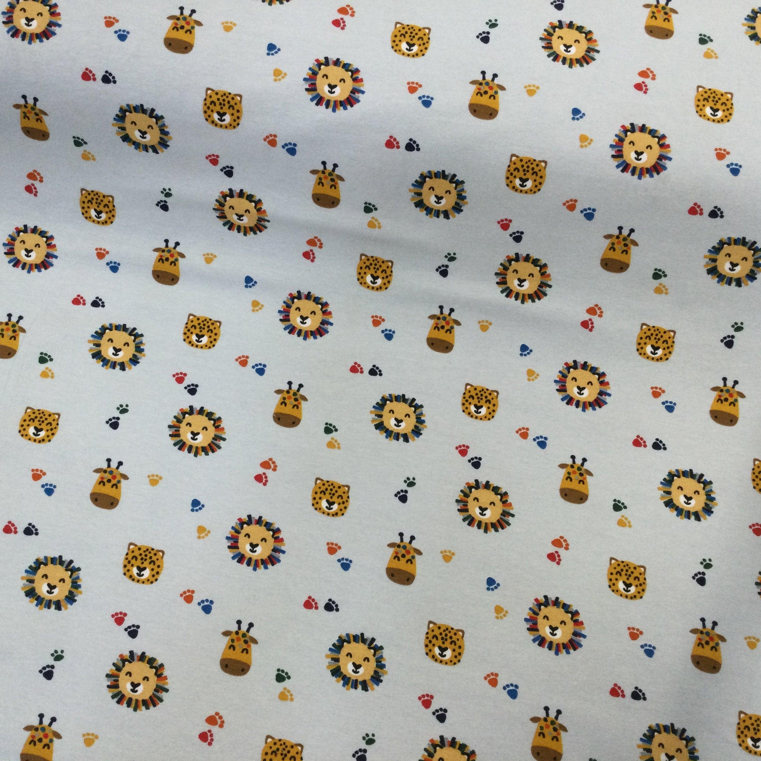 Animal faces Cotton Jersey