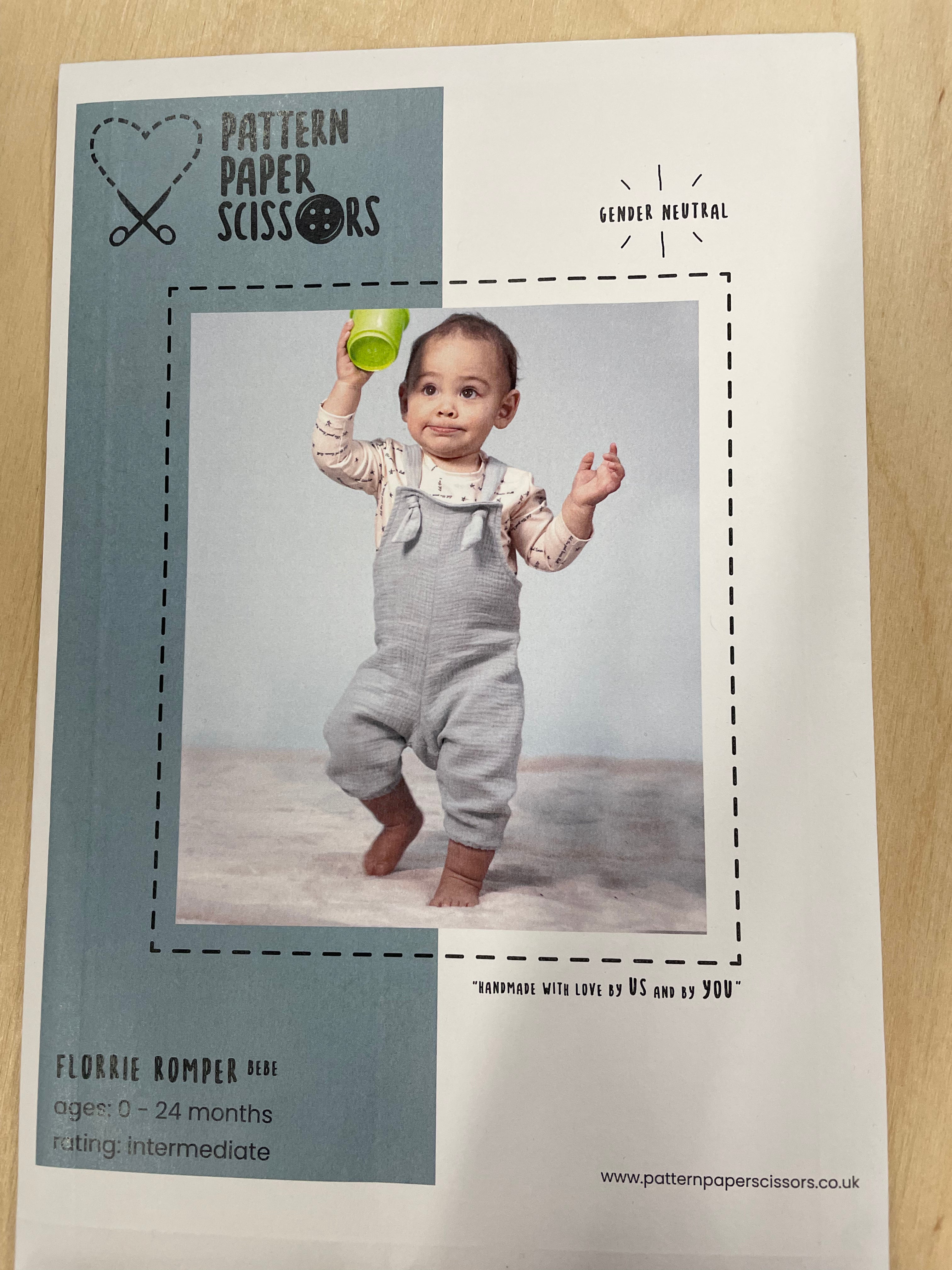 Florrie Romper 0-24 months - Pattern Paper Scissors - Sewing Pattern
